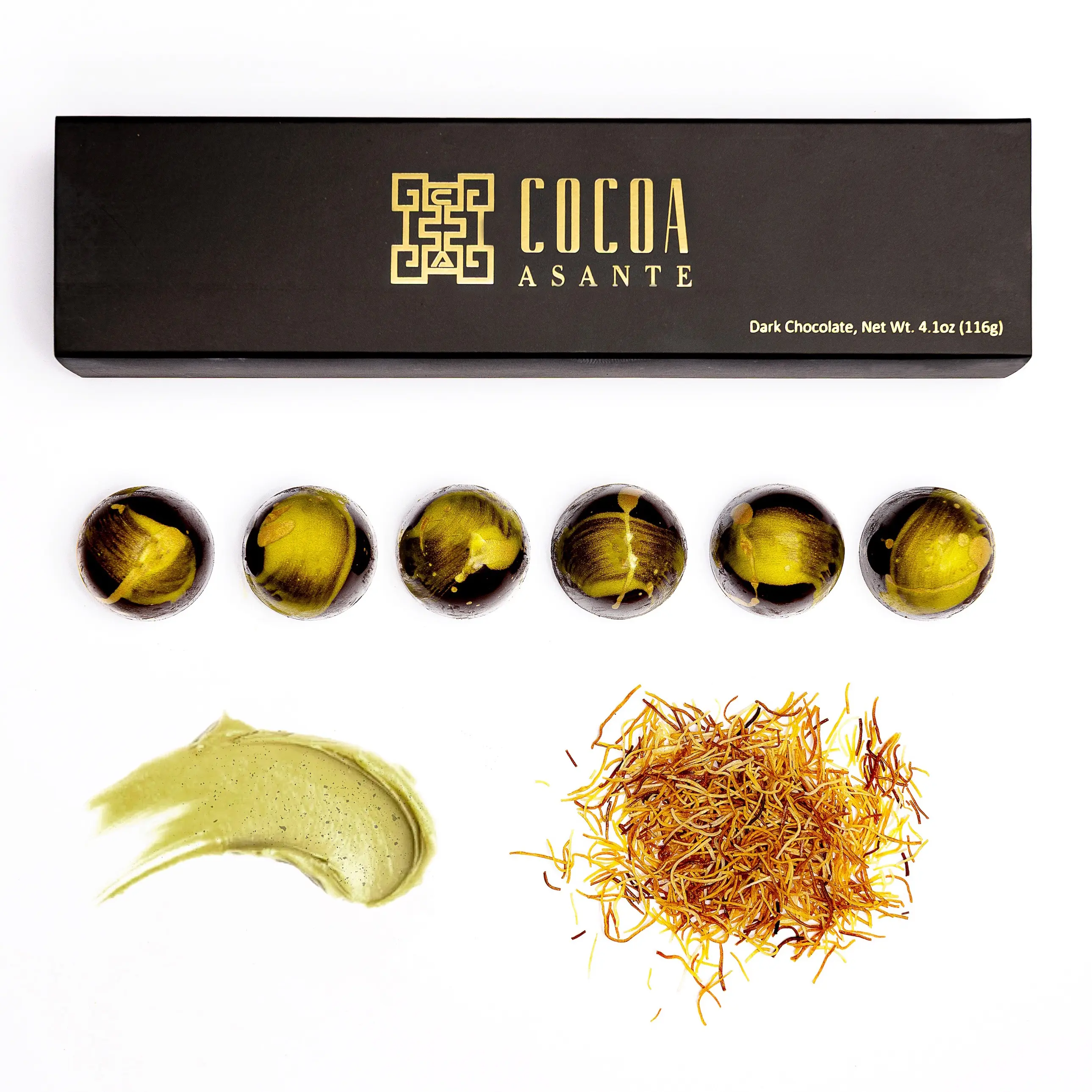 Dubai Chocolate Bonbons - Pistachio Cream & Crispy Kataifi in Dark Chocolate | Cocoa Asante