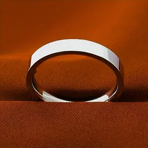1pc Stylish Kpop Inspired Narrow Stainless Steel Ring - Bands - Silver Plated, High Polish Surface, Unisex, Multi Sizes and Colors, Comfortable Wear for Men and Womenengagement rings