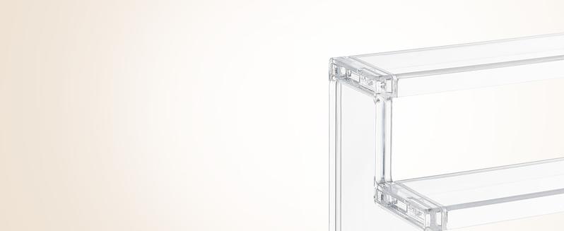 Lifewit 3 Tier Clear Display Stand with Interlocking Panels, Multi-Purpose Acrylic Organizer for Perfume, Skincare, Makeup & Dessert