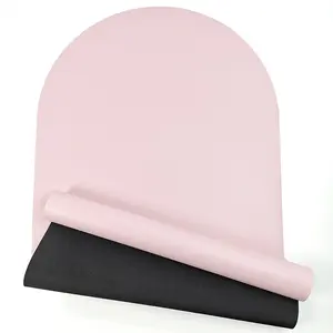 PU Grip Natural Rubber Yoga Mat (5mm Thick) – Non-Slip, with Carry Strap