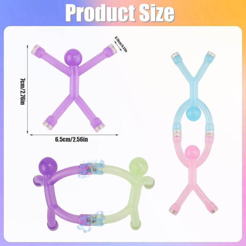 MUNBYN  10PCS Colorful Magnetic People Set – Bendable Magnetic Figures for Kids & Adults, Fun Fridge Magnets and Fidget Toys, Creative Office, Refrigerator & Whiteboard Decorations