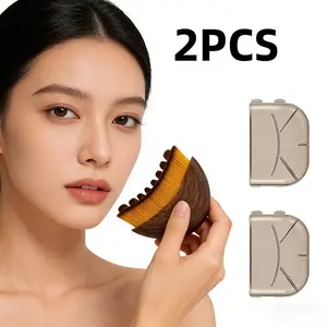2 PCS Lymphatic Face Contour Brush for Jawline Sculpting & Chin Shaping, Dry Brushing Massager for Drainage & Fatigue Relief, Ergonomic Beauty Roller