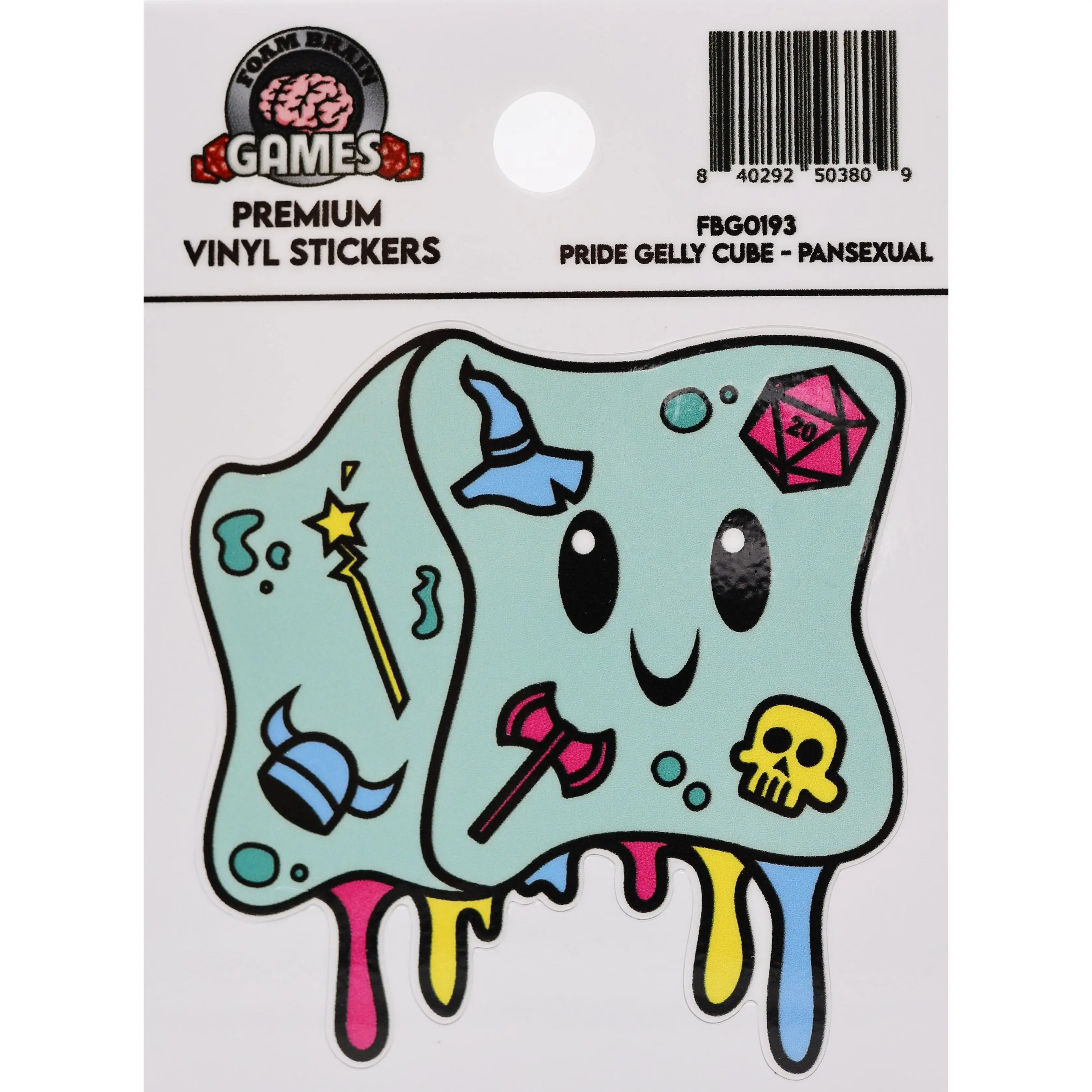 Pride Gelly Cube Sticker: Pansexual