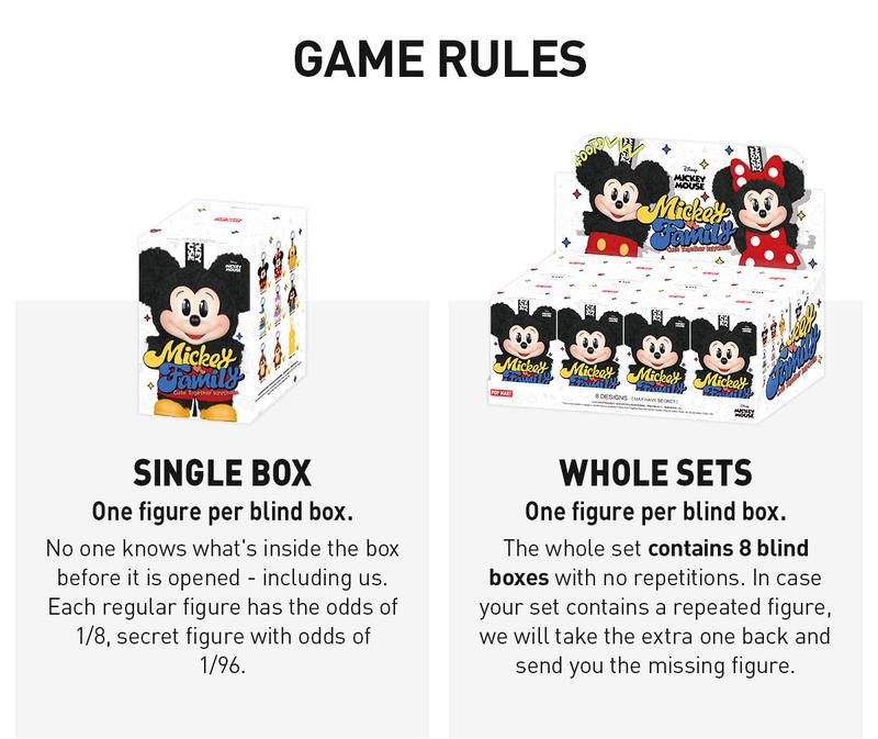 POP MART Mickey Family Cute Together Keychain Series Figures Blind Box, Collectible Toys, Valentine’s Day Gifts