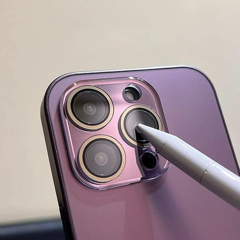 Electroplated Matte Acrylic Tempered Glass for iPhone Protective Case for iPhone 17 16 15 14 13 12 11/Pro/Max, 2025 New Ultra-Thin Original Color Acrylic Phone Cover