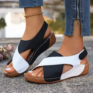 Wedge Thick-Sole Slippers, Women Shoes