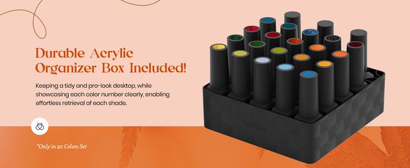 Beetles Gel Polish Colors Red Green Blue Orange Fall Autumn Gel Nail Polish Set with Base Gel Top Coat Soak off UV Golden Glitter Glossy Nail Kit Gifts for Women Girls