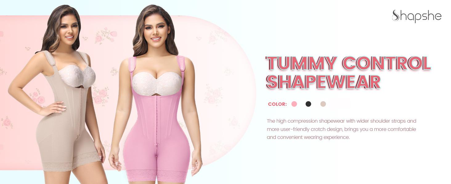 SHAPSHE Fajas Colombianas Shapewear for Women Body Shaper Tummy Control Butt Lifting Moldeadoras Bodysuits with Hook Crotch SHAPSHE Fajas Colombianas Shapewear for Women Body Shaper Tummy Control Butt Lifting Moldeadoras Bodysuits with Hook Crotch