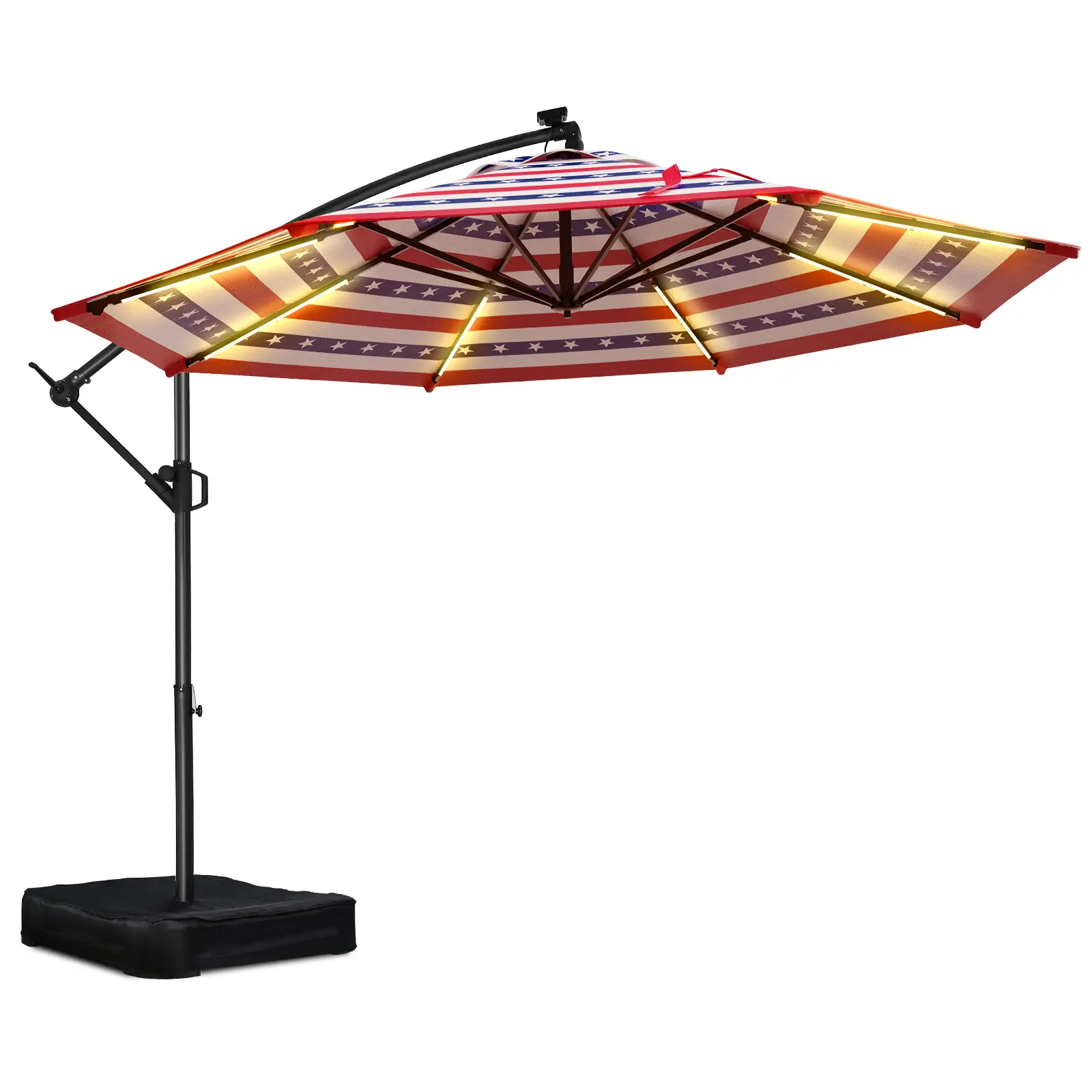 Solar Light Strips - Red/Blue Star