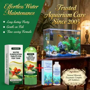Fish tank water purifying tablets - Specialized for water quality cleaning, deodorization, algae removal, stains and sludge, making the fish pond clear and clean.