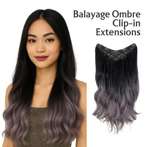 One Piece Clip-in Hair Extensions Balayage Ombre