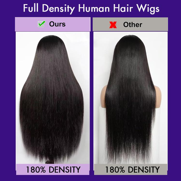 [Live]Luvme All Day Comfort Wig Glueless 7x6 Closure Pre Plucked Pre Bleached Pre Cut Melted Lace 180% Density Silky Straight Ready To Go-Come with Side Part