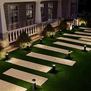 FLACCHI Solar Landscape Lights Outdoor 6 Pack Weather Resistant ABS Material IPX5 Waterproof Pathway Lights for Lawn Yard Decor Auto On Sensor