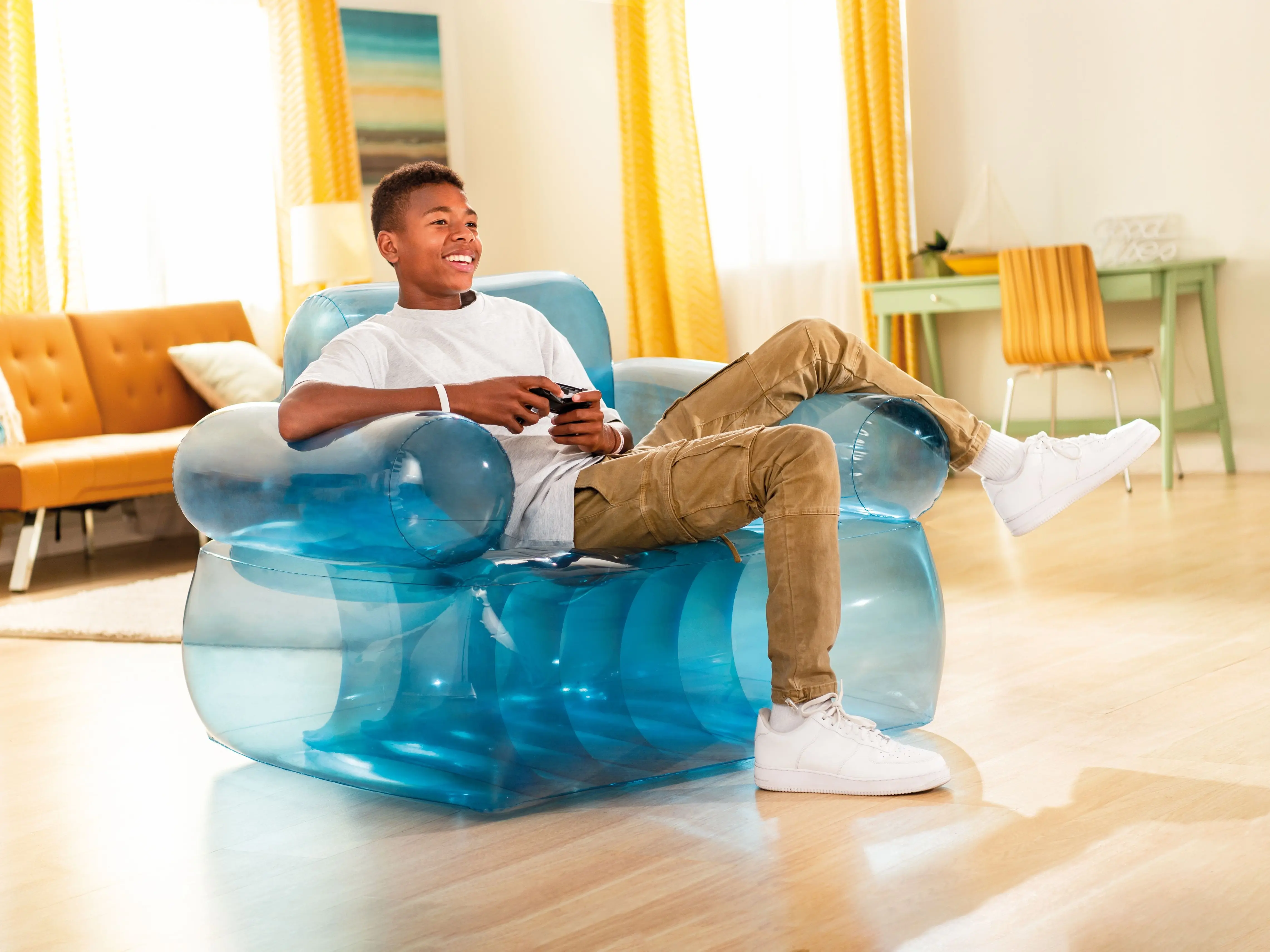 Inflatable Blue Lounge Chair