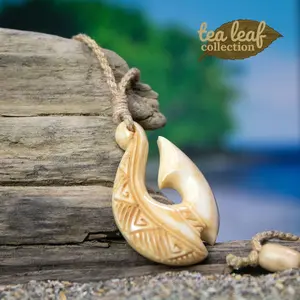 Tribal Hook Necklace - Hand Carved 