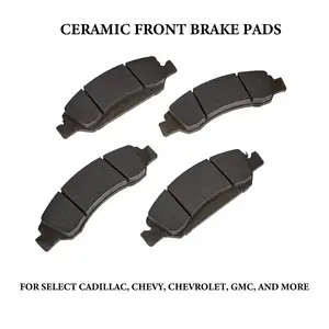 Silver Front Brake Pad Set with Hardware 14D1367CH |   GM 19286281 Ceramic Front Brake Pads for Select Cadillac, Chevy, Chevrolet, GMC, and more