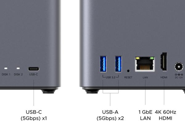 【LIVE ONLY】UGREEN NASync DH2300 2-Bay Desktop NAS, Support Capacity 60TB (Diskless), Remote Access, AI Photo Album, Beginner Friendly System, 4GB LPDDR4X RAM,1GbE, 4K HDMI, Network Attached Storage(Diskless),TikTokShopBlackFriday ,TikTokShopHolidayHaul