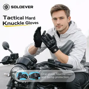 SOLOEVER Tactical Full Finger Gloves – Touchscreen, Breathable, Non-Slip, Soft Knuckle Protection, for Motorcycle Riding, Outdoor Sports, Hunting & Training, Perfect for Men & Women Motorcycle Touch Screen Gloves