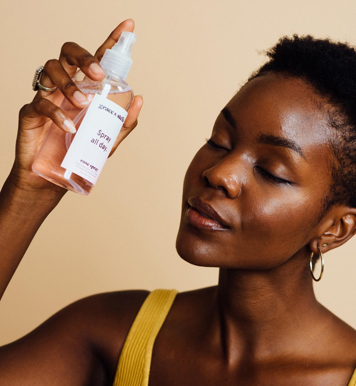 Rose Spray – Facial Mist Hydrating Moisturizing Soothing Skin Refresher Skincare by grace & stella