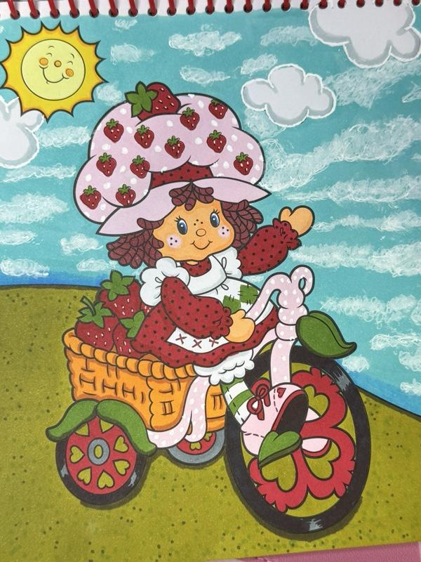 Strawberry Shortcake Doodle Sketchbook with Stickers Inside Featuring Adorable Characters Pink Cover Artistic Drawing Book