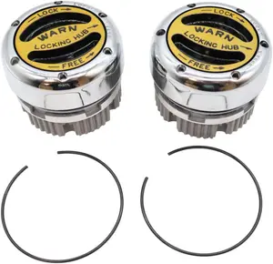 WARN 20990 Premium Manual Locking Hub with Zinc Aluminum Alloy Dial, Dual Seals and 19 Splines, Chrome, 1 Pair