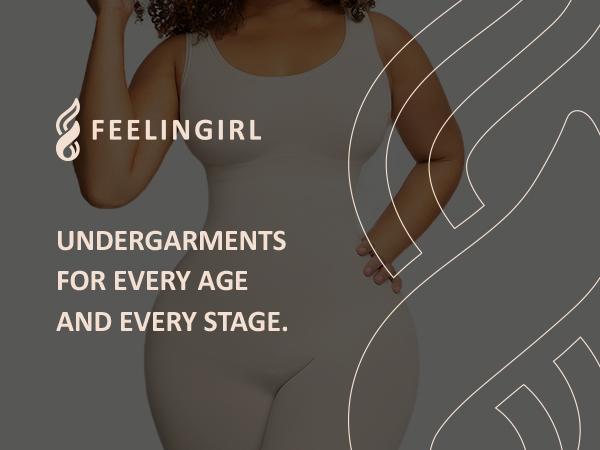 FeelinGirl Shapewear Bodysuit for Women Tummy Control Seamless Butt Lifting Thigh Slimmer Full Shapewear Comfort Fabric Womenswear Fit