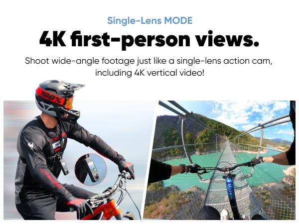 Insta360 X3 - Waterproof 360 Action Camera with 1/2" 48MP Sensors, 5.7K 360 Active HDR Video, 72MP 360 Photo, 4K Single-Lens, 60fps Me Mode, Stabilization, 2.29" Touchscreen, AI Editing, Live Stream