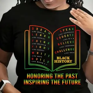 100% cotton Black History Honoring the Past Inspiring the Future T-Shirt, BHM Black History African American Tee, Gift for Black Women Men