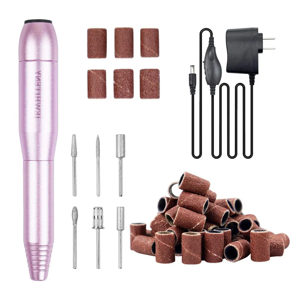 Jewhiteny Electric Nail Drill Machine 25000RPM Professional Portable Manicure Pedicure Polishing Shape Tools Efile Nail File Drill Kit for Acrylic & Cuticle Exfoliator