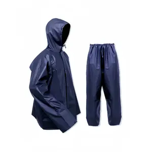 Ultra-Lite Rain Coat With Pants For Men Women Waterproof Rain Suit For All Sports, Reusable, Portable, Waterproof, Breathable, Dependable Wet Weather Protection, For Cycling, Fishing, Running, Hiking, Camping (Navy - 1 Pack), Father'S Day Gift
