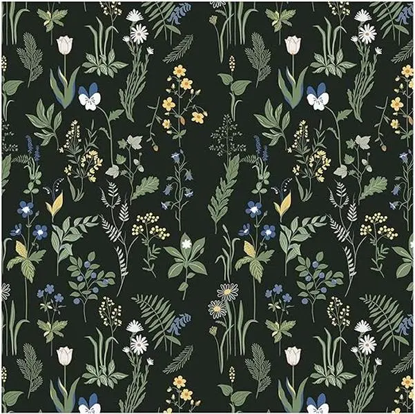 Removable Peel and Stick Wallpaper Boho 17.5 x 118 in Floral for Bedroom Bathroom Easy Peel Off Stick on Wallpaper