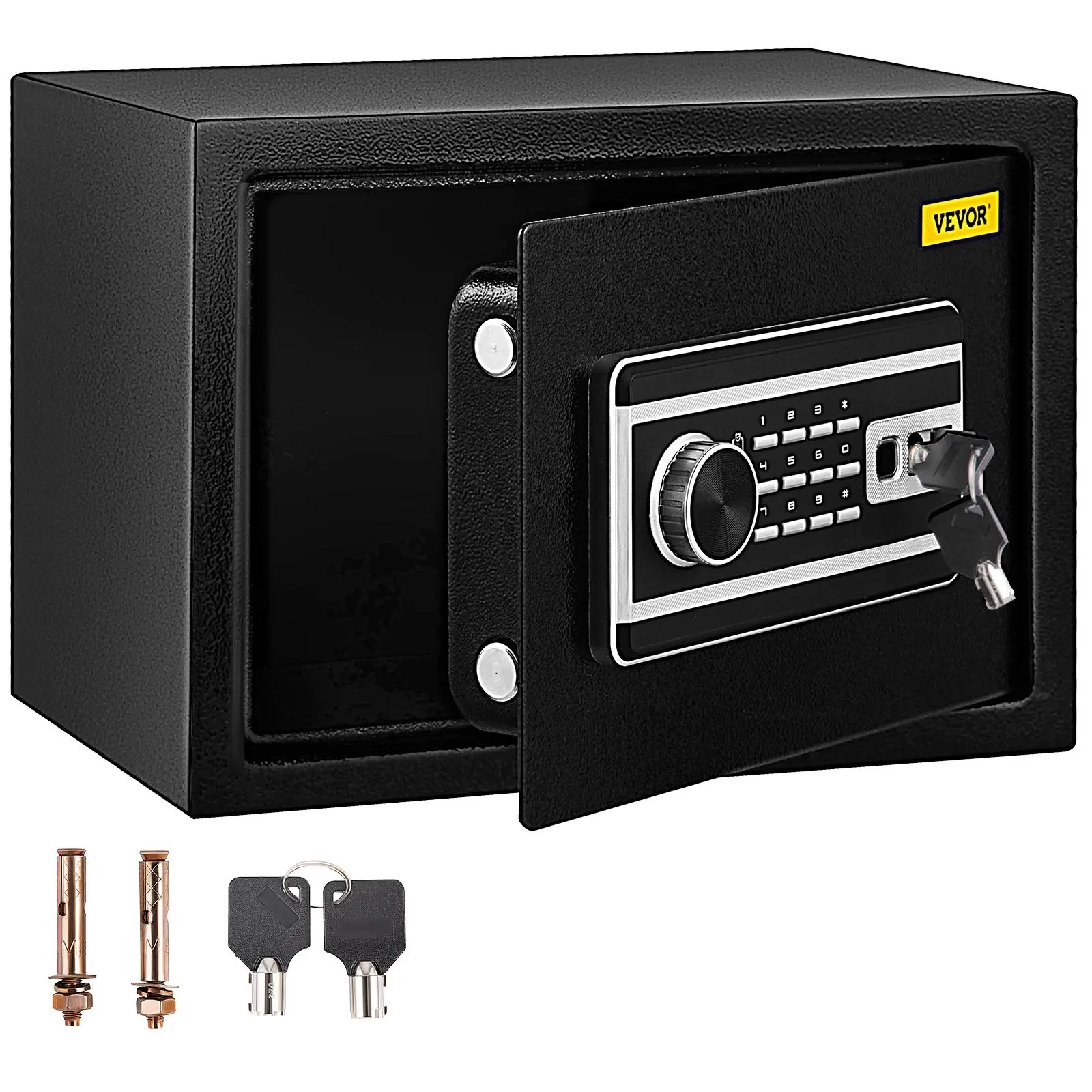 【Summerfinds】VEVOR Safe Box, 0.8 Cubic Feet Money Safe with Fingerprint Lock and Digital Keypad Lock, Fire & Water Resistant Home Safe with 2 Keys for Document ,Cash, Jewelry