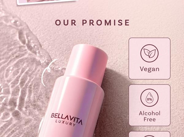 Bellavita Luxury Litchi Lust Hair & Body Mist for Women Sweet Fruity Body Spray Refreshing Hair and Body Mist Lightweight Alcohol-Free Perfume for Women 240 ML 8.12 fl oz
