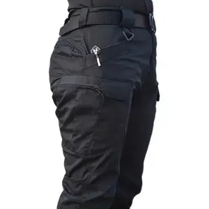 Men'S Black Cargo Pants with Multiple Pockets - Durable, Non-Stretch Fabric, Ideal for Hiking, Camping, and Casual Wear, All-Season Comfort, Outdoor Workwear|Casual Fit Pants|Sturdy Construction, Plus Size Menswear Trouser Beige Plain Dalmatian Army Gree