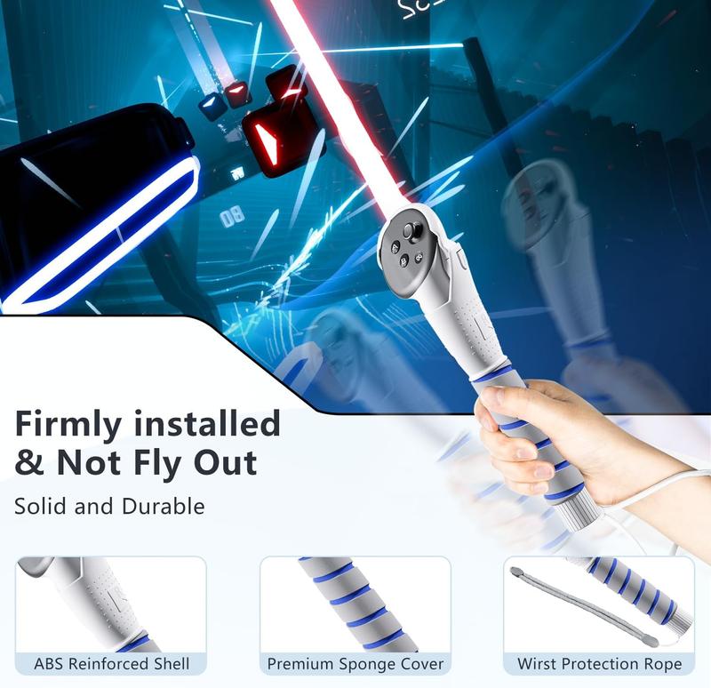 3 in 1 Gorilla Tag Long Arms for Meta Quest 3S/3 and Oculus Meta Quest 2,Beat Saber Handles Attachment/Golf Club Extension Grips for VR Sticks Controller Accessories,Enhance VR Game Experience