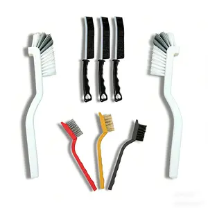 Crevice   Set, Multi-Purpose Hard Bristle  for Deep  Kitchen, Bathroom, Grout, Sink, Cup, Teapot, Bottle, Blender, Corners, Tight Spaces & More molded edge cleaning brush