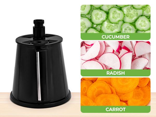 SUSTEAS 6-in-1 Kitchen Multi-Purpose Grater – Strong Suction Vegetable Slicer, Cutter & Ice Crusher with Hand Guard