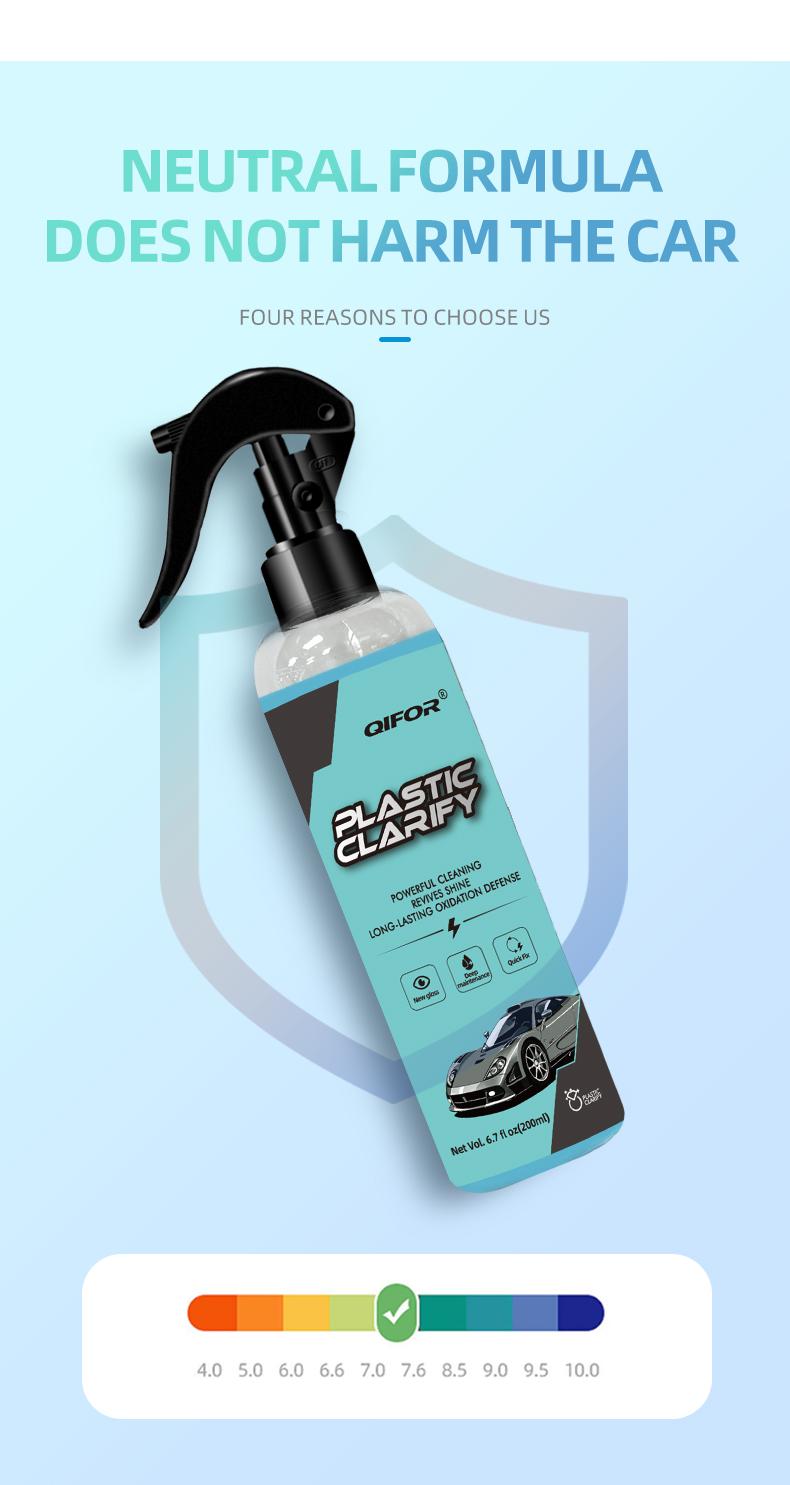 QIFOR Waterless Spray Wax: Ultimate Protection for Rubber and Plastic Surfaces Automotive Interior Detailer and Protector, Leather Cleaner, Quick Detailer, Car Care, Long-Lasting Protective Shine Ceramic Coating