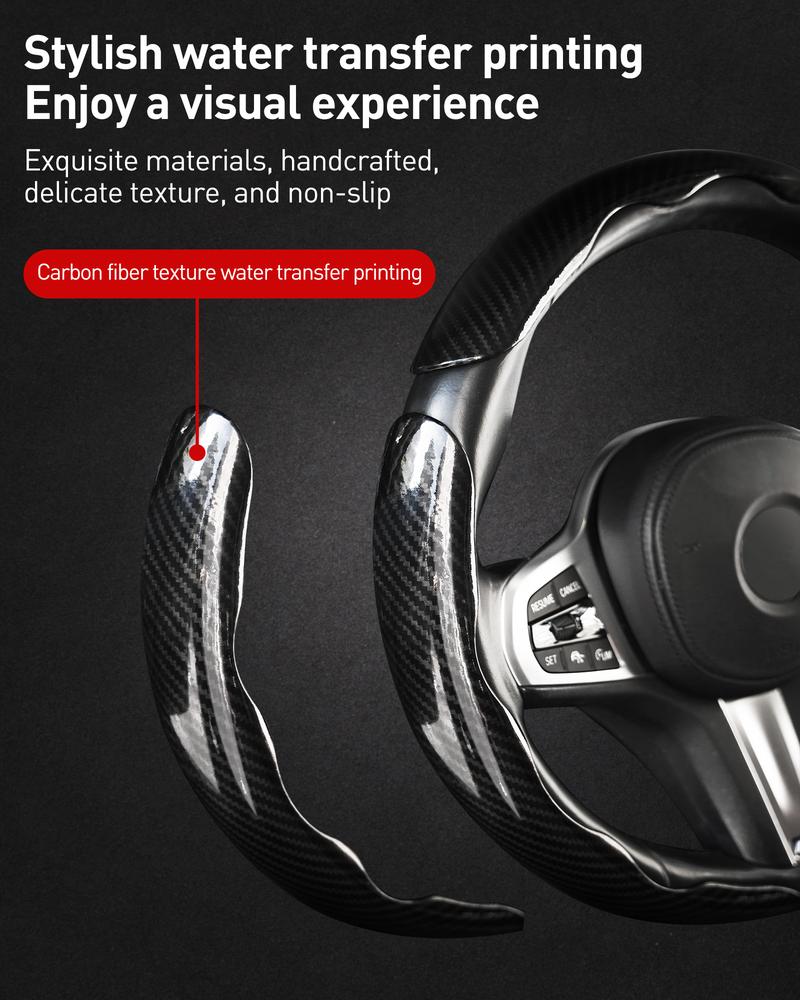 Car Steering Wheel Cover, Non-slip Design Steering Wheel Protector, Universal Car Steering Wheel Cover for 15 Inch, Decor Gadgets, Car Accessories, Men Gifts, Car Essentials, Vehicle, for Racing