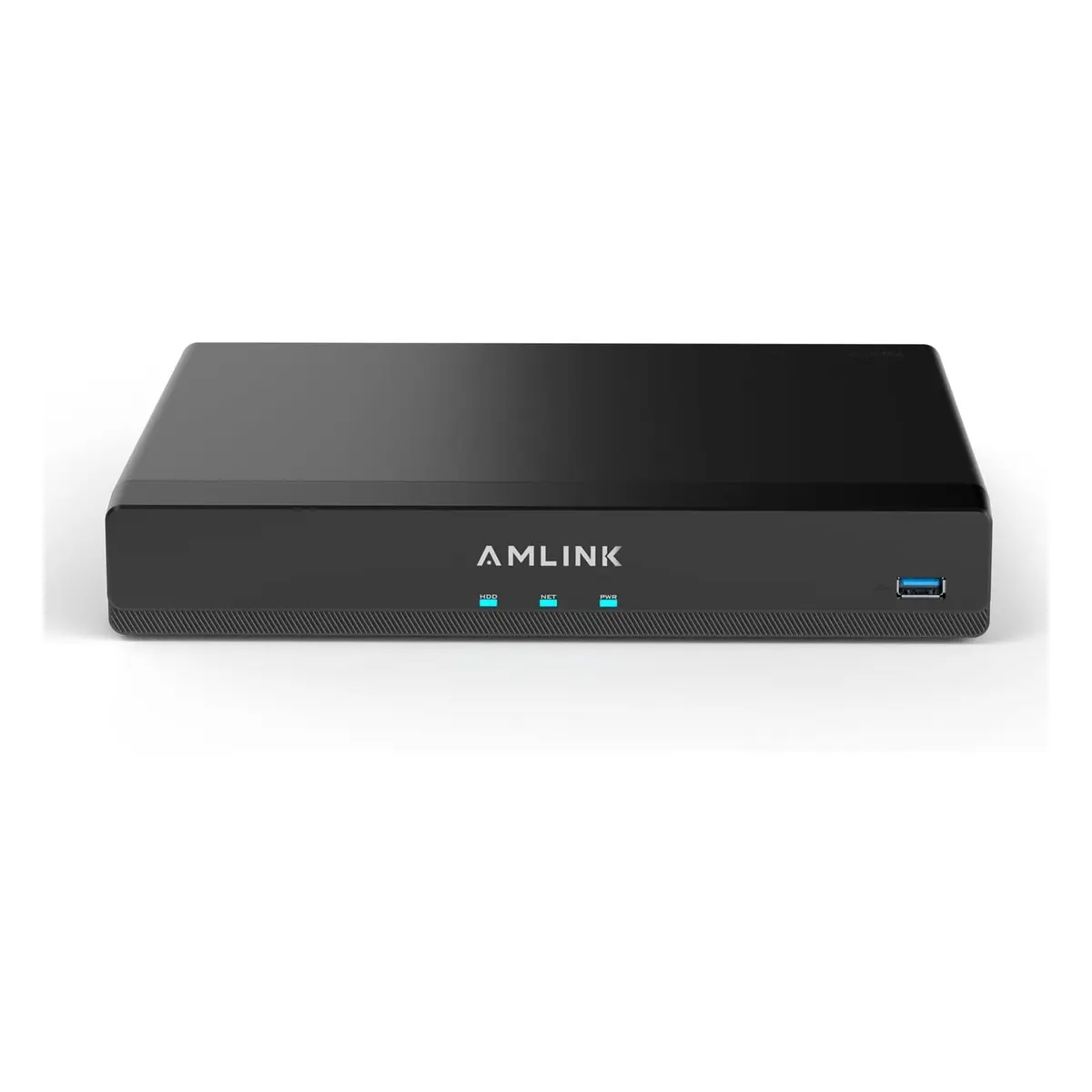 AMLINK ALN-4108E 12MP 8CH PoE AI Network Video Recorder - Wired 8-Port PoE Switch, Human/Vehicle Detection, Supports 8x12MP Cameras, Up to 20TB Storage, Recording, Monitoring, Easy Installation, Local & Remote Protection, Included Cable