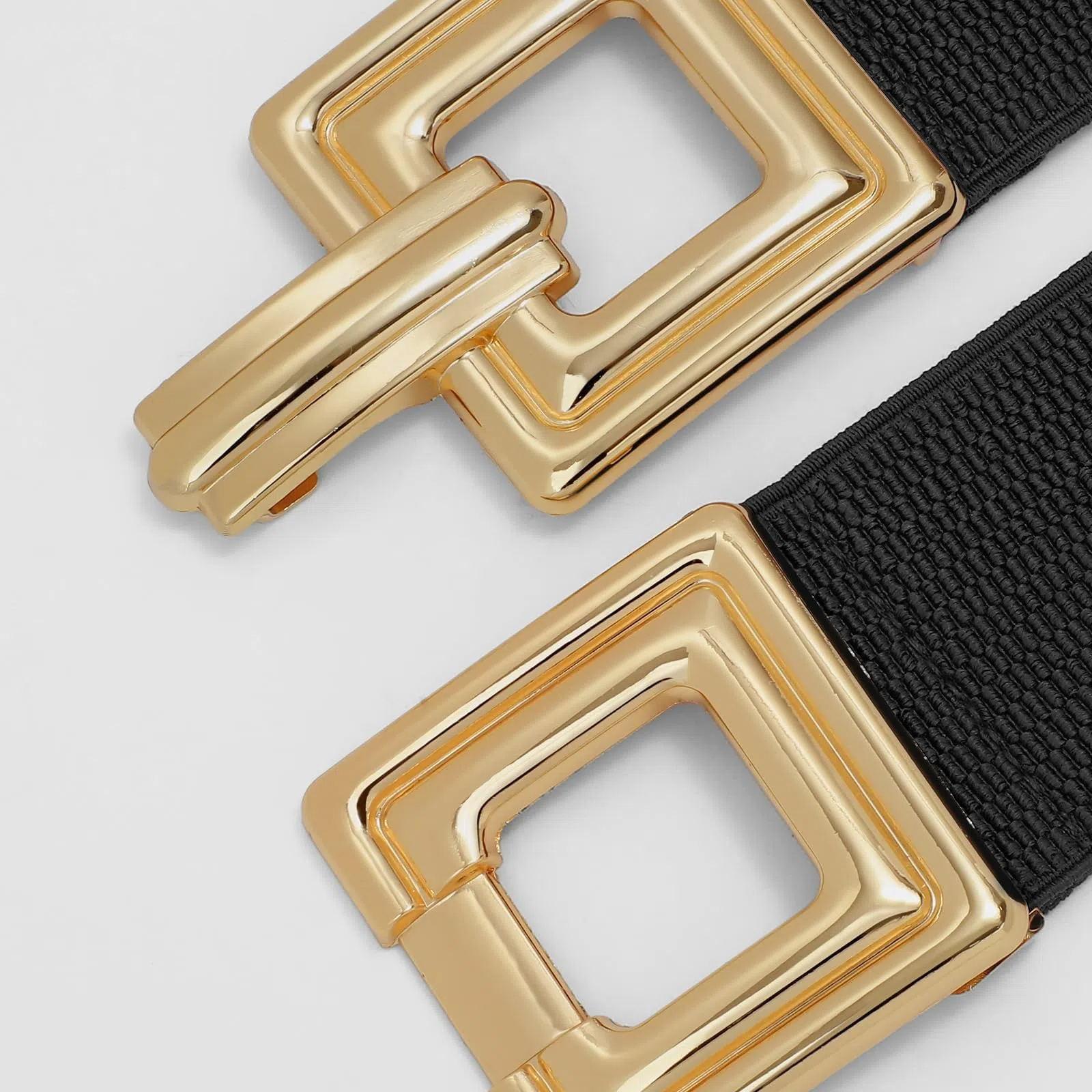 XZQTIVE Wide Elastic Belts for Women Dresses Black Waist Corset Belt for Women Fashion Wide Stretchy Belts SpringStatements