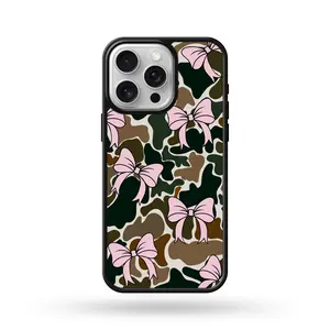 Pink Trendy Camo Bows Phone Case