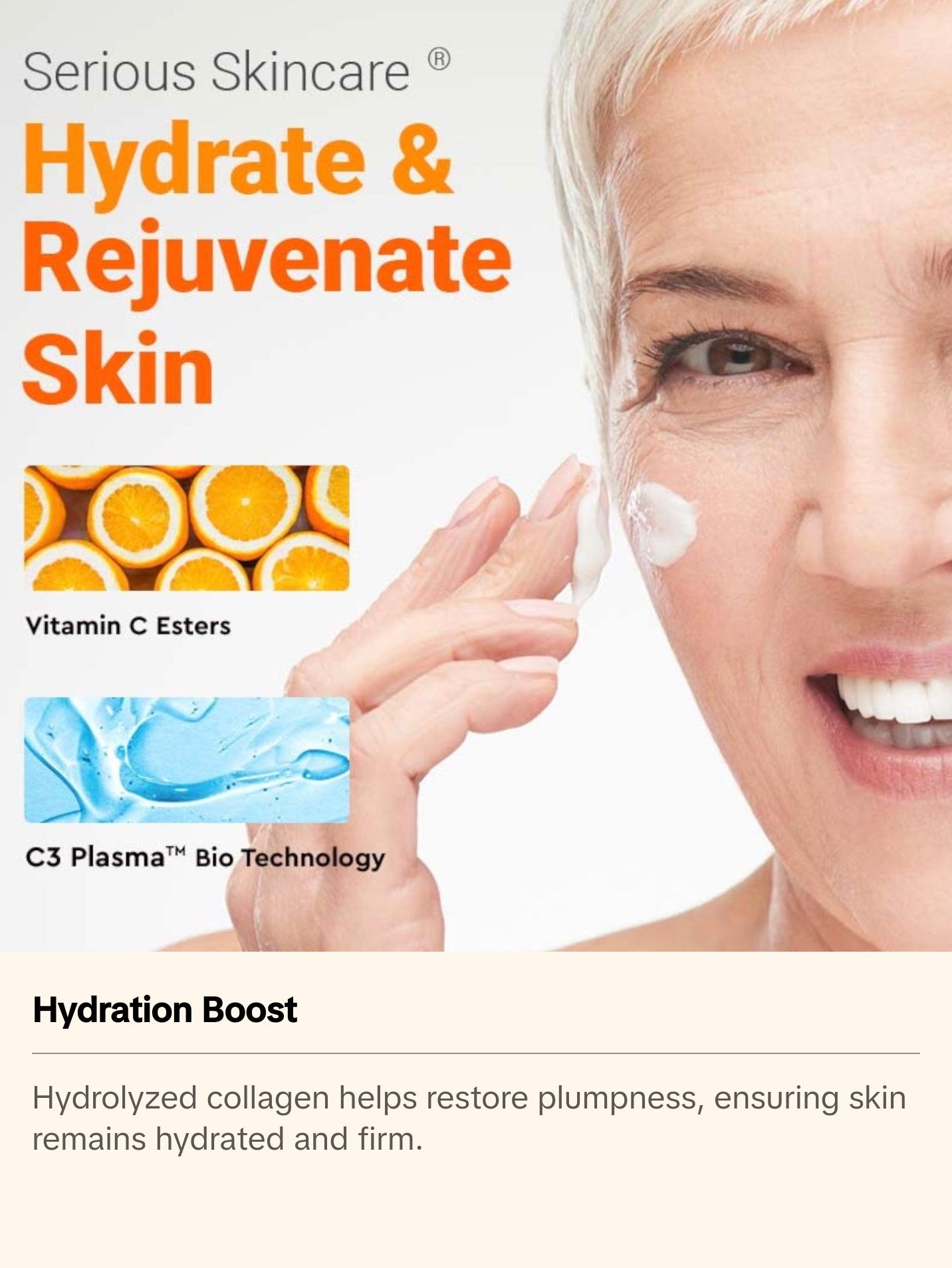 Serious Skincare C3 Vitamin C Serum – Anti-Aging, Hydrating, Brightening Face Treatment | 1 fl oz Advanced Peptides Restore Firm Lines Reduce Wrinkles