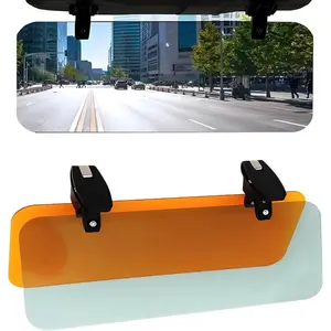 Night Driving Glasses Polarized Clip On Sunglasses for Men Women Car Sun Visor Extender Anti Glare Night Vision Glasses Driving Safety Eyewear Day Night Use UV Protection Flip Up Lens Auto Accessories