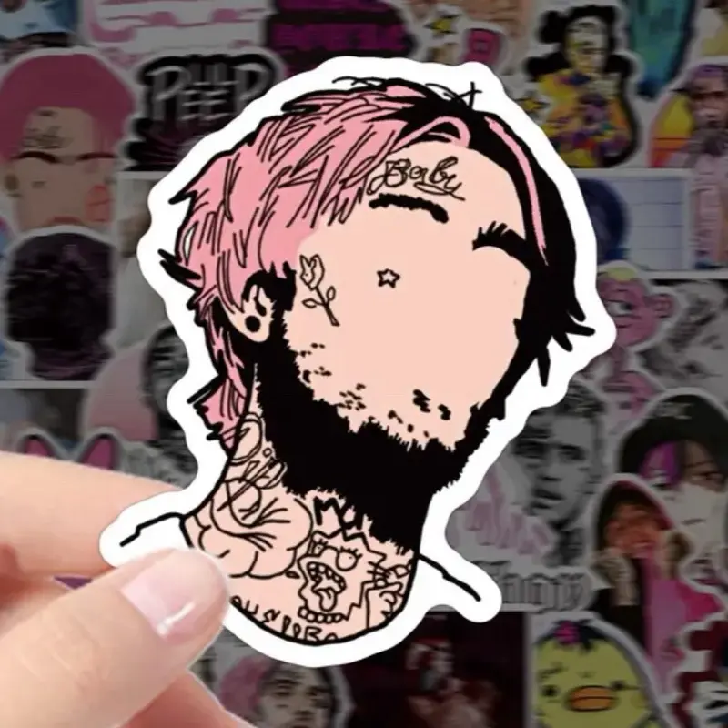 Set of 20 Lil Peep Sticker Bundle Pack Vinyl Waterproof Meme Stickers for Laptop Computer Water Bottle iPad Phones Bumper Folding Chair Durable Sticker Pack Random