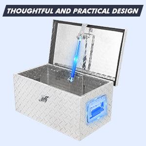 【GARVEE】20 Inch Aluminum Diamond Plate Tool Box with Lock and Keys, Heavy Duty Waterproof Truck Storage Organizer Chest for Pickup Truck Bed, RV, Trailer, or Van, Featuring Side Handle for Easy Transport 【GARVEE】20 Inch Aluminum Diamond Plate Tool Box with Lock and Keys, Heavy Duty Waterproof Truck Storage Organizer Chest for Pickup Truck Bed, RV, Trailer, or Van, Featuring Side Handle for Easy Transport