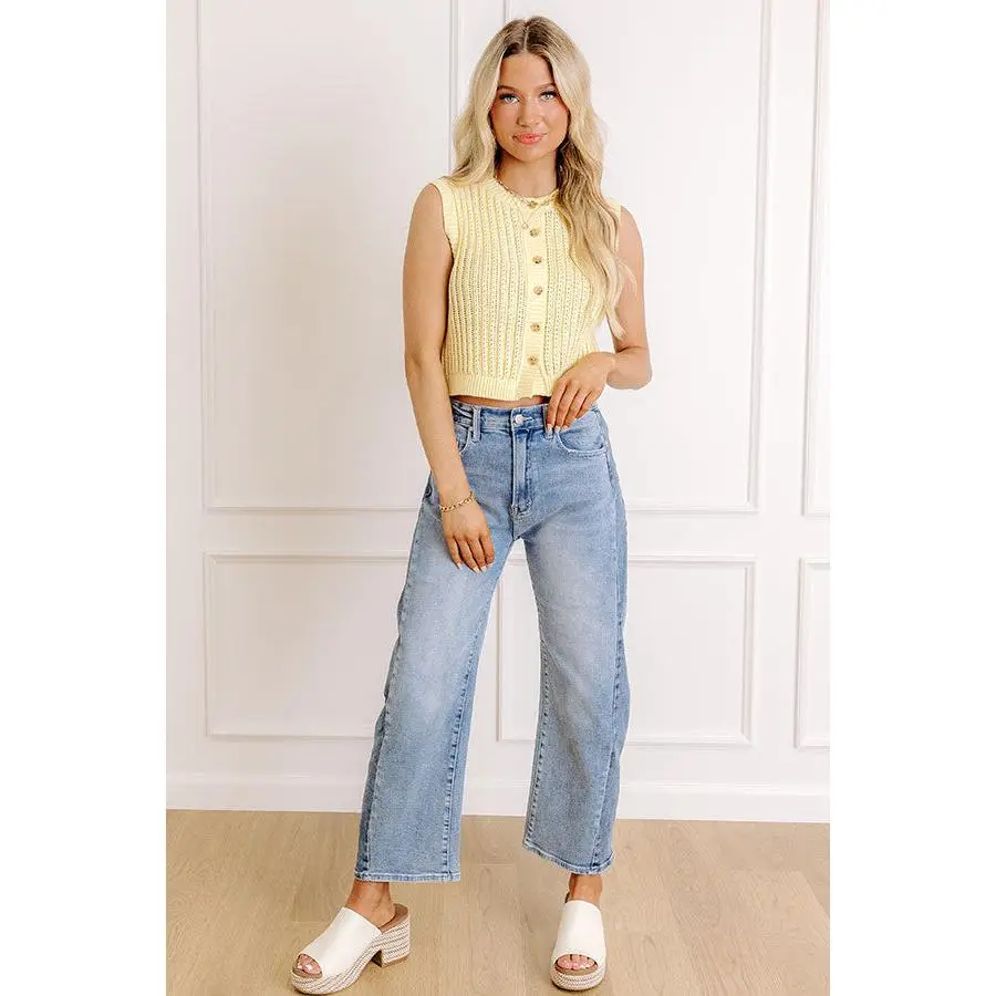 The Daphne High Waist Cropped Barrel Leg Jean