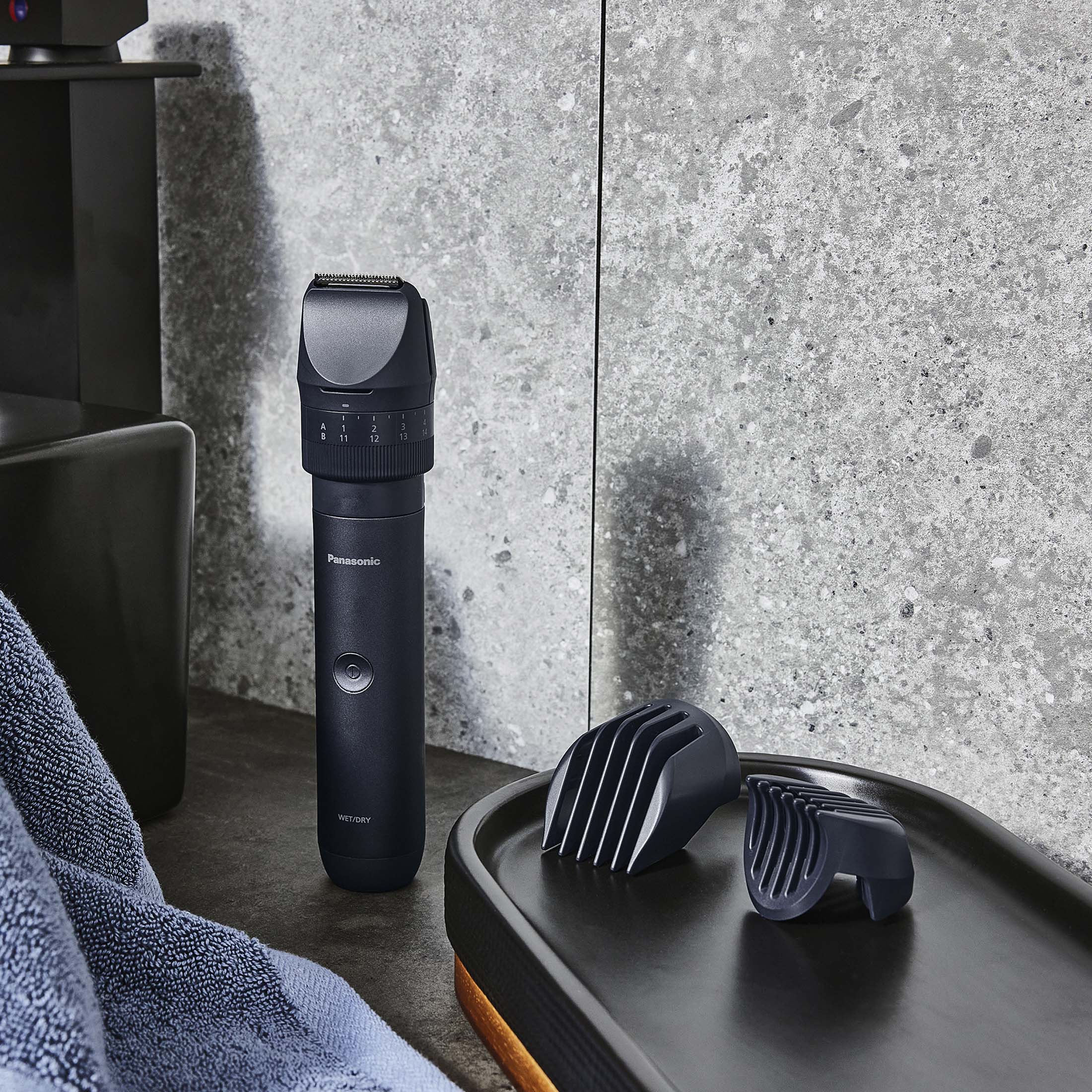 MultiShape Beard & Hair Trimmer Starter Kit with 2 Combs (1-20mm) and Adjustable Trim Length Dial, Waterproof Design