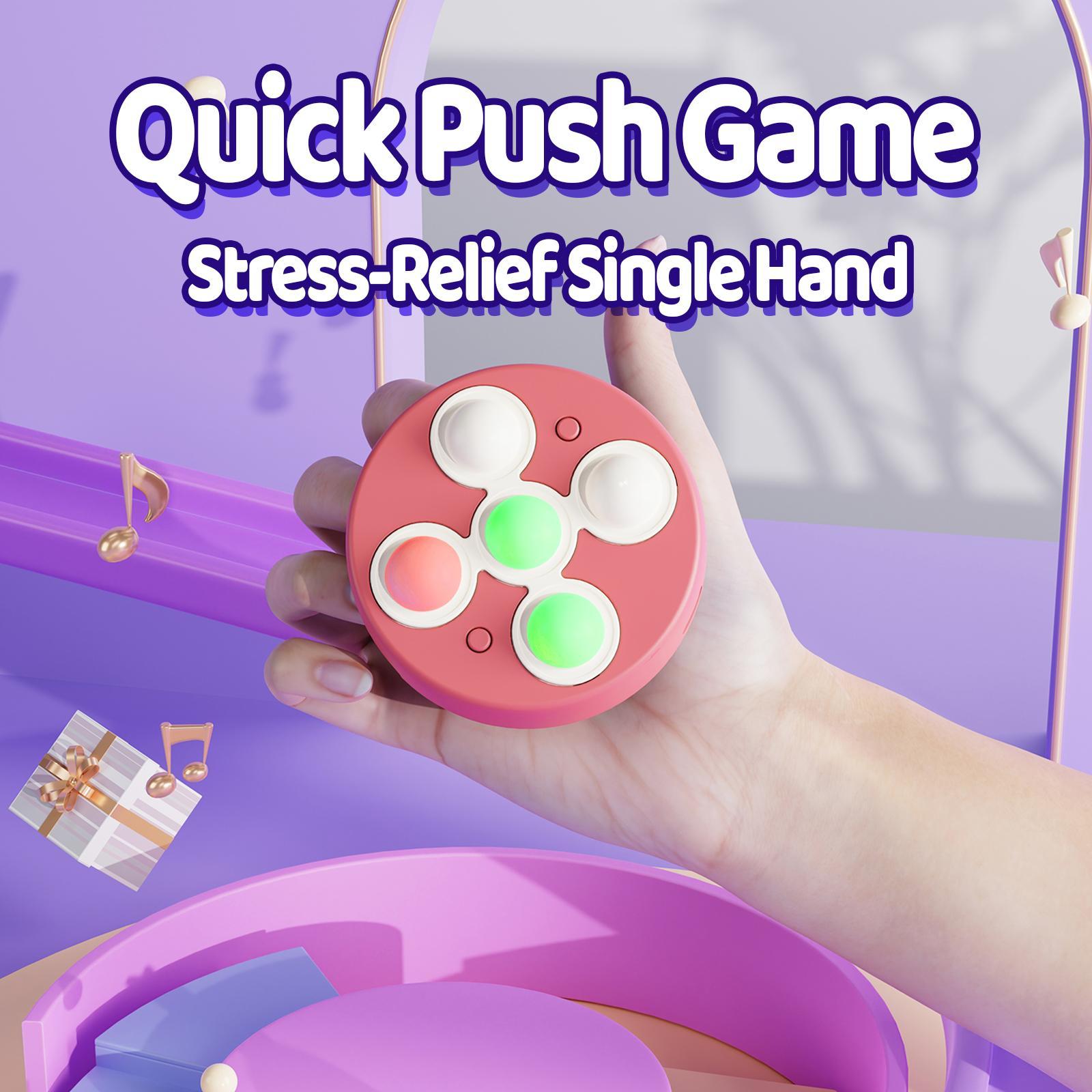 【FaddishDeal】Stress Relief Toys Quick Push Game - One-handed handheld bubble game, fun and portable. Suitable for kids and adults. Holiday and party favors.