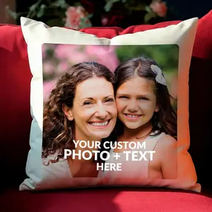 ArtPix 3D Personalized Photo Pillow Cover - Custom Cushion Case with Any Picture Print Gift - Customized Pillows with Your Loved Ones/Family Square Pillows